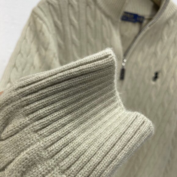 Polo Ralph Lauren Classic turtleneck zip-up cable knit sweater - Picture 7 of 9